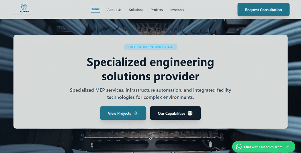 AlHadid International — Web App screenshot